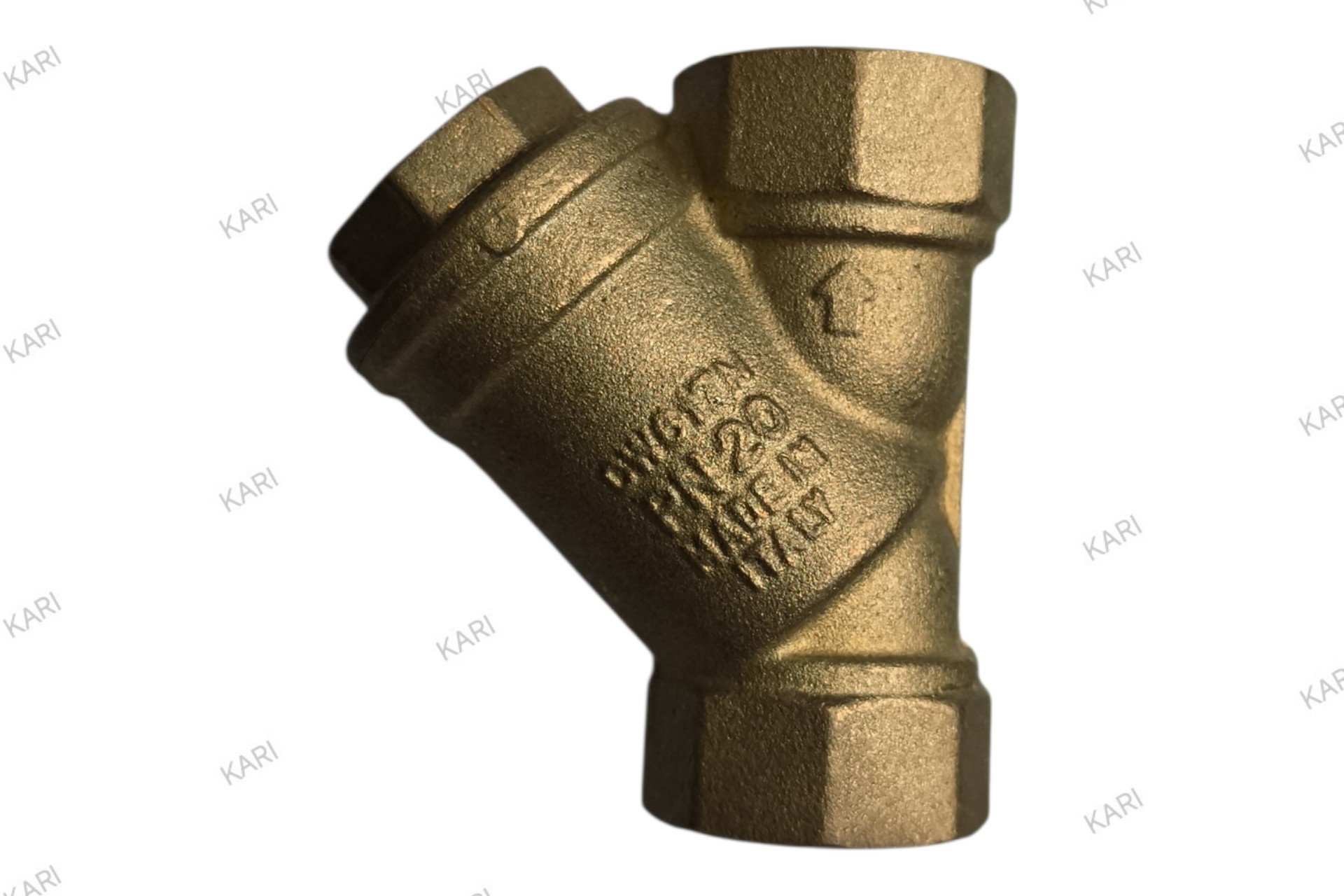 Schrägsitz-Wasserfilter Messing