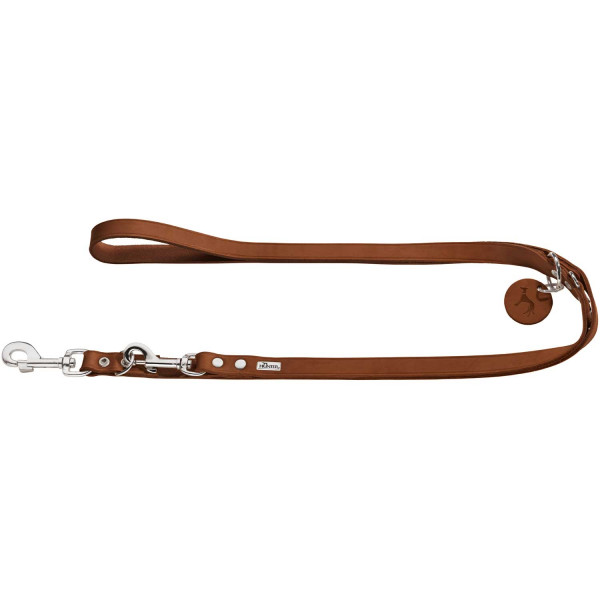 066063 Hunter Verstellbare Führleine Leder cognac