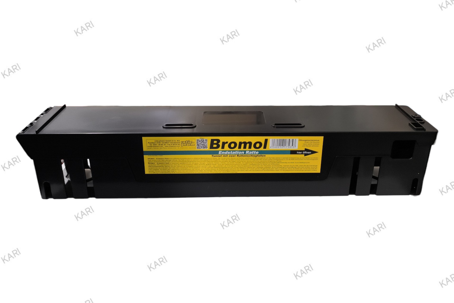 BROMOL, Endstation Ratte, Rattenbox  mit 2 Schlagfallen