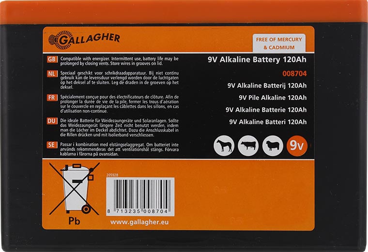 Powerpack Alkaline Batterie 9V/120Ah