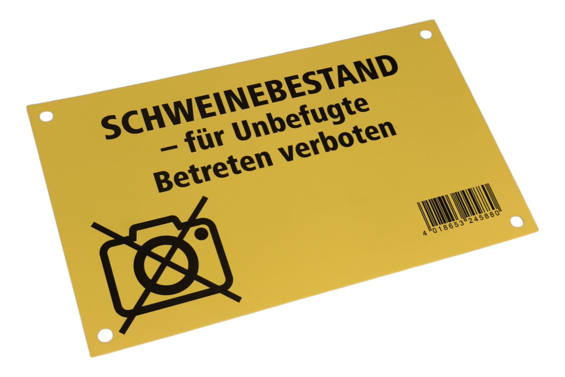 Warnschild "Schweinebestand-Betreten verboten"// "Füttern verboten"