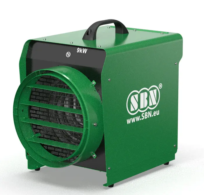 SBN 9kW Elektroheizer GRÜN 4000 Volt  Integriertes Raumthermostat