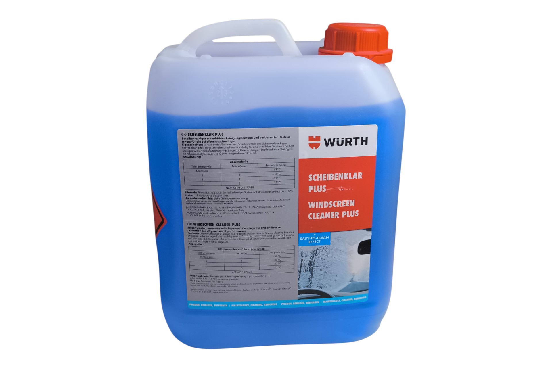 Scheibenreiniger mit Frostschutz 5L Würth