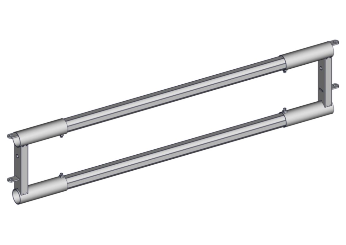 392319 JOURDAIN Futterbarren 2 Rohre Kleeblattprofil